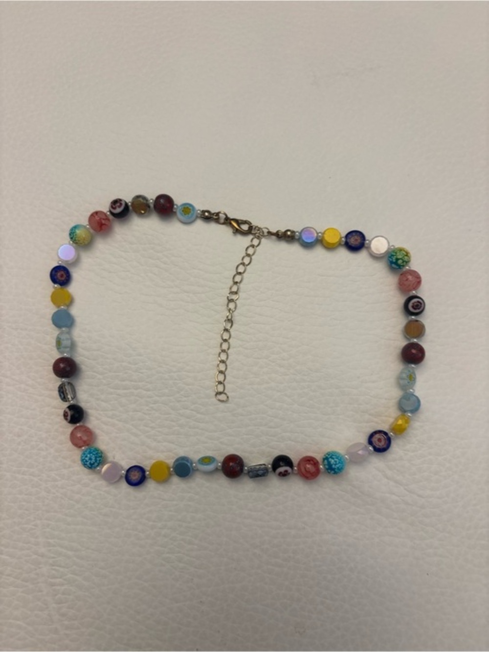 Francesca’s Multicolor Millefiori Beaded Choker Necklace